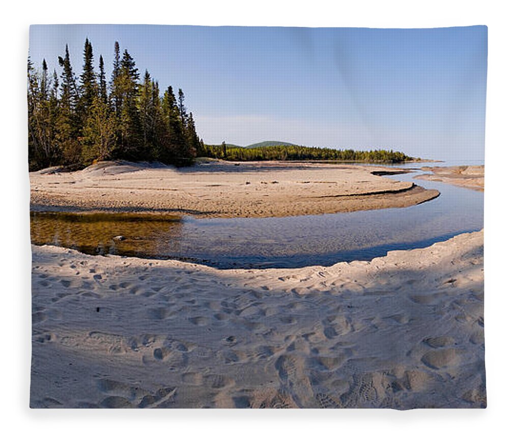 Lake Superior Fleece Blanket featuring the photograph Prisoners Cove  by Doug Gibbons