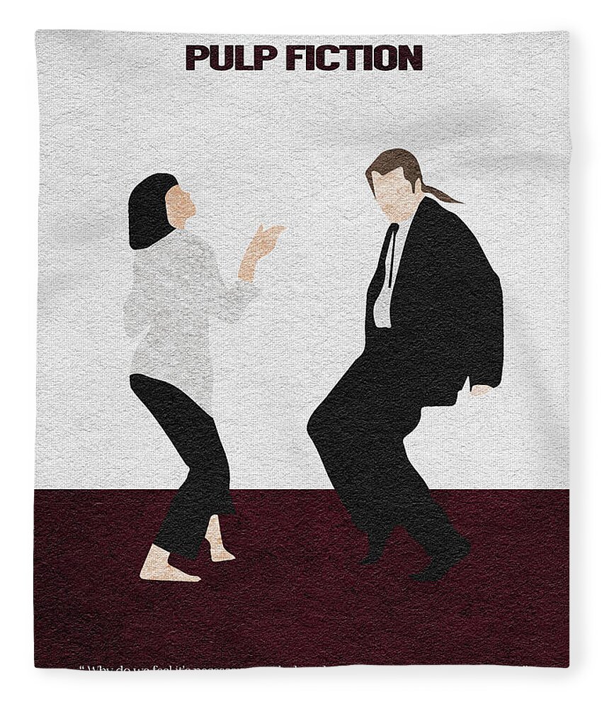 Pulp Fiction Fleece Blanket featuring the digital art Pulp Fiction 2 by Inspirowl Design