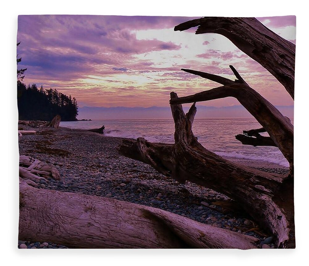 Purple Dreams In Bc Fleece Blanket featuring the photograph Purple Dreams in BC by Barbara St Jean