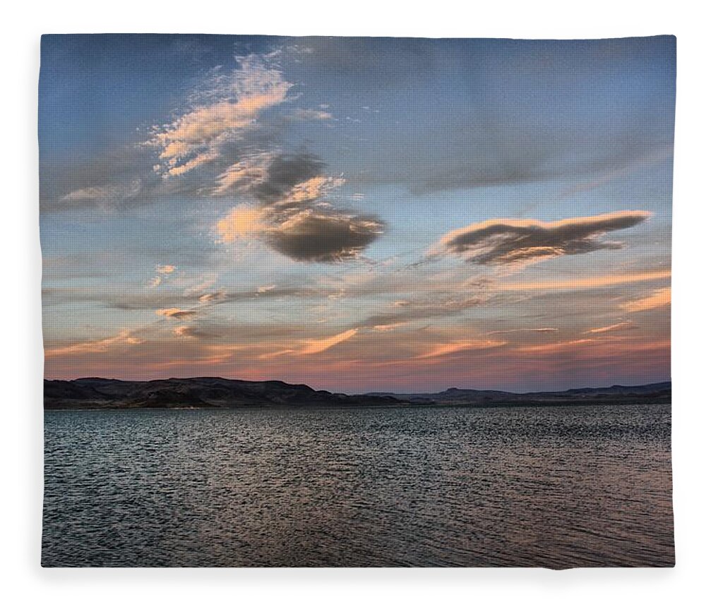 Pyramid Lake Fleece Blanket featuring the photograph Pyramid Lake by Spencer Hughes