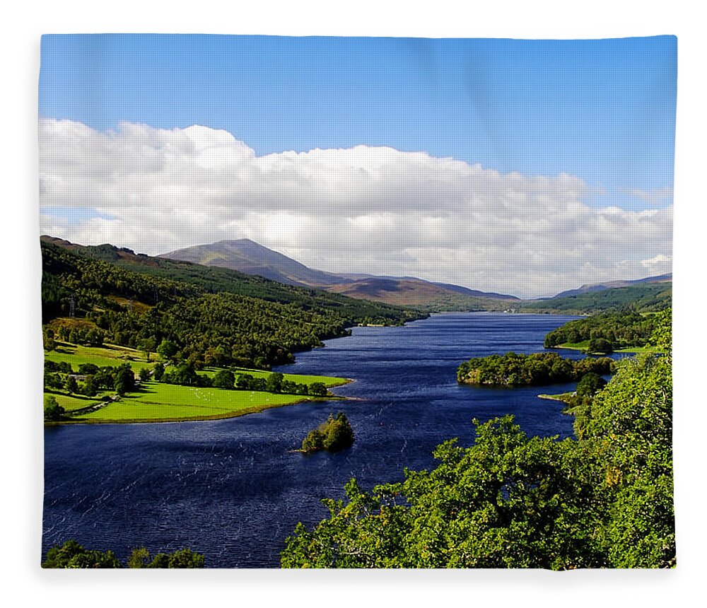 Scotland Fleece Blanket featuring the photograph Queen's View in Scotland by Jason Politte