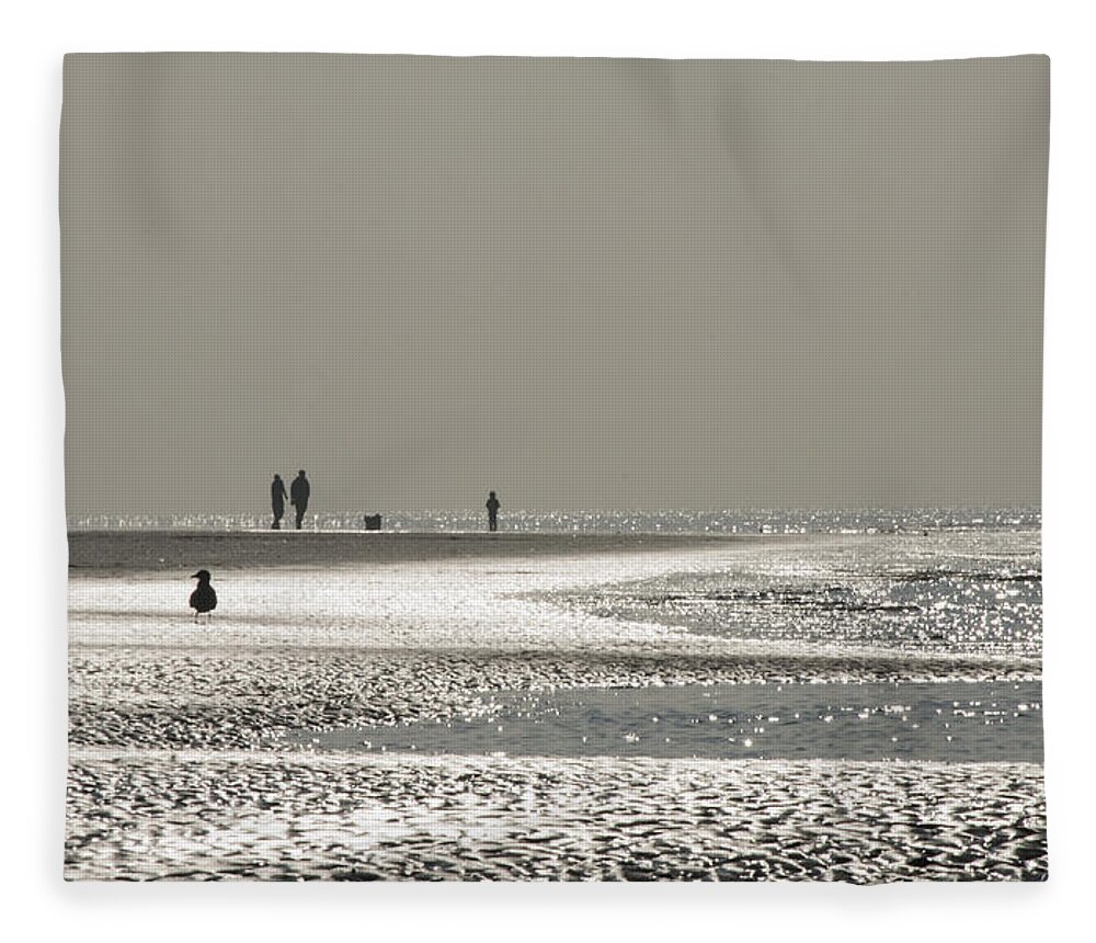 Seaside Fleece Blanket featuring the photograph Quick silver by Spikey Mouse Photography