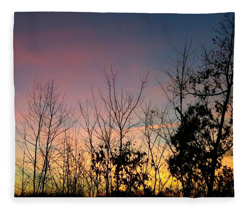 Durham Fleece Blanket featuring the photograph Quiet Evening by Linda Bailey