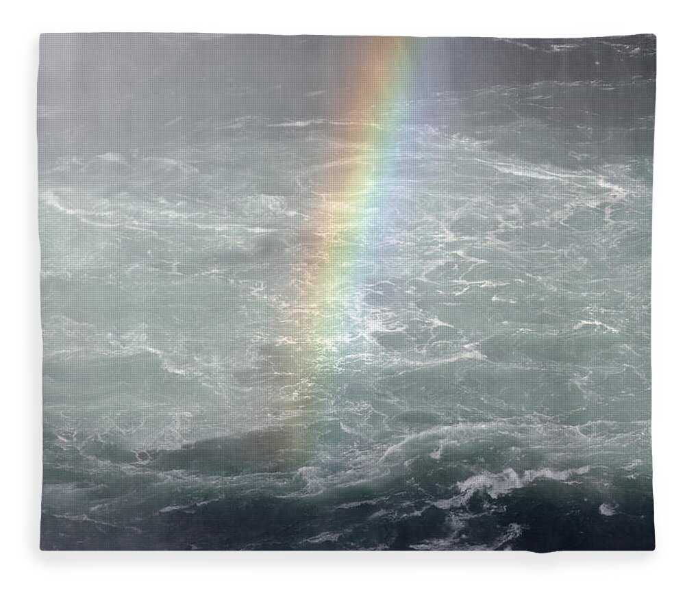 Rainbow Fleece Blanket featuring the photograph Rainbow on the Water by Jackson Pearson