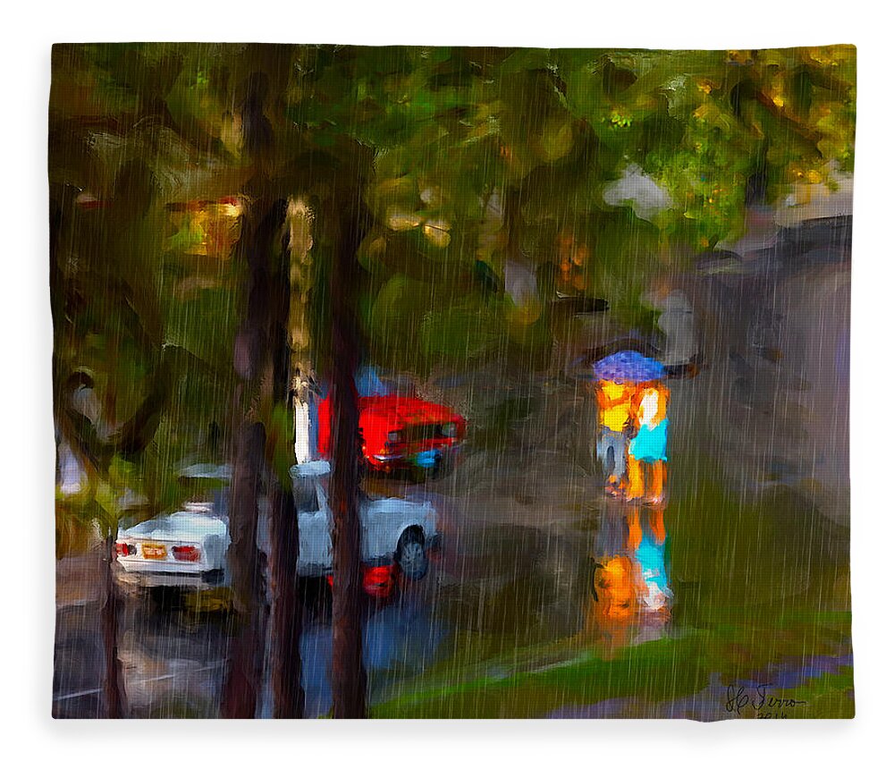 Cuba Fleece Blanket featuring the photograph Raindrops at Cuba by Juan Carlos Ferro Duque