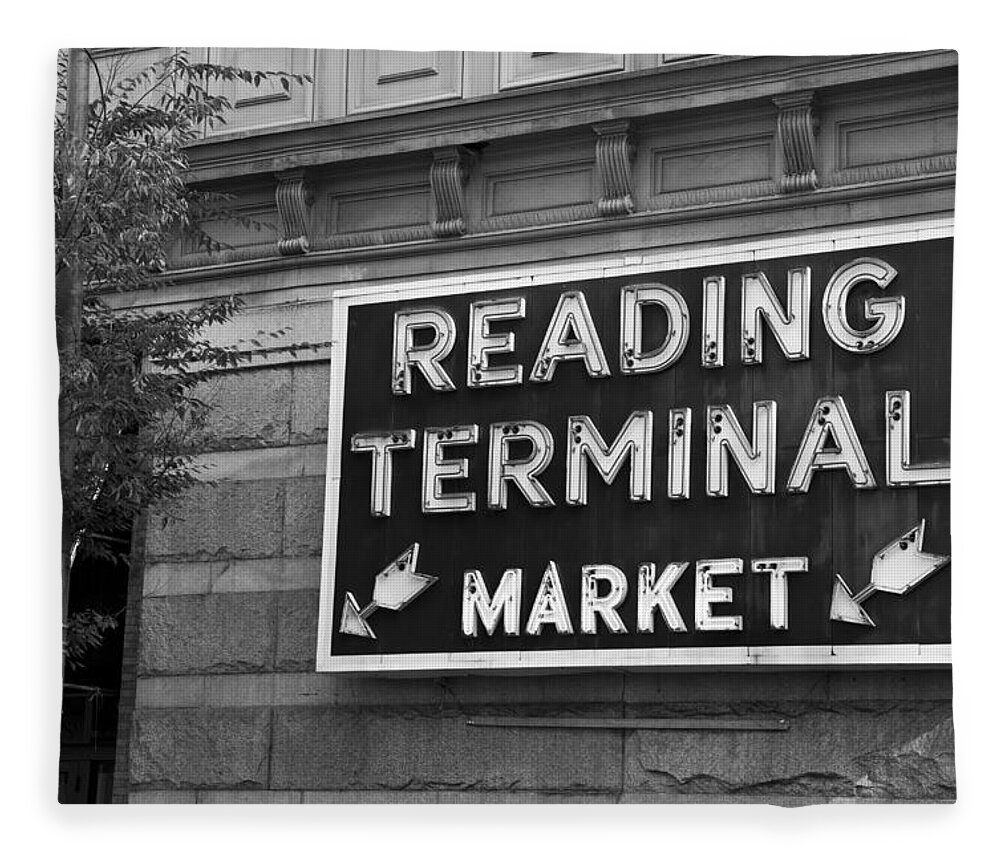 Philadelphia Fleece Blanket featuring the photograph Reading Terminal Market by Jennifer Ancker