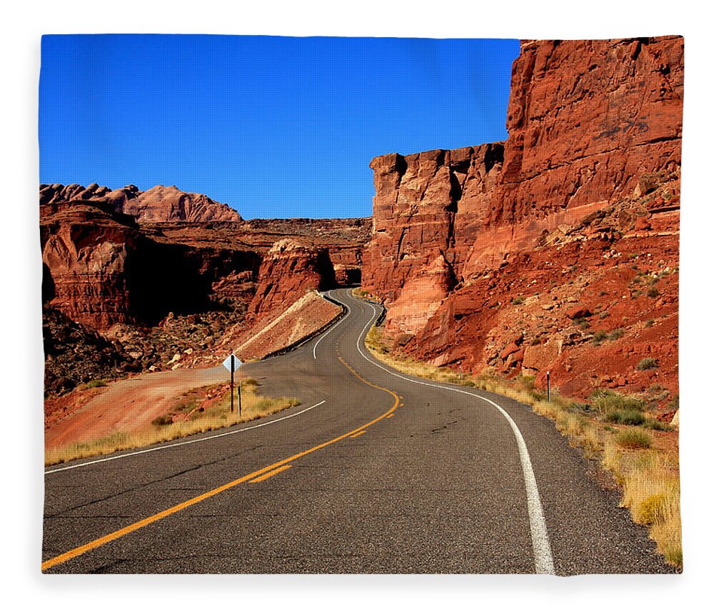 Utah Fleece Blanket featuring the photograph Red Rock Country by Aidan Moran