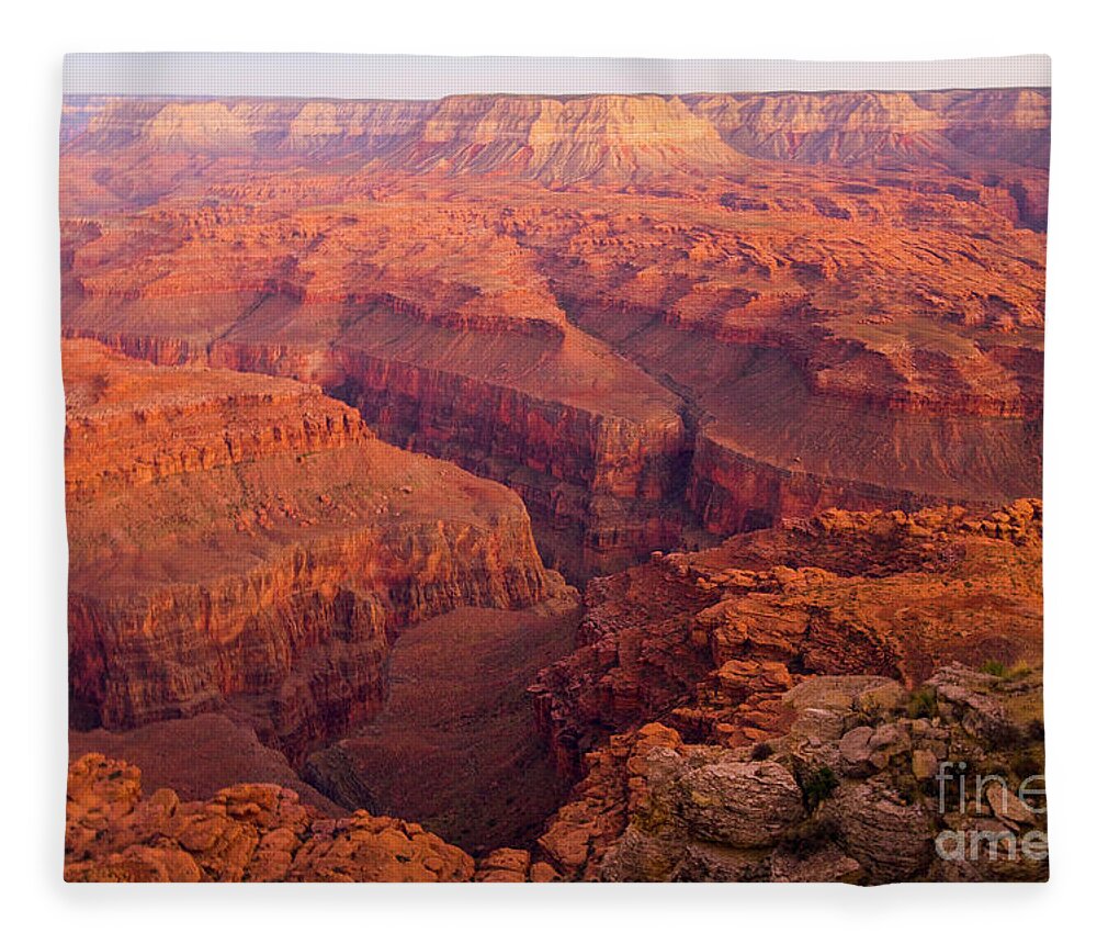 00345502 Fleece Blanket featuring the photograph Grand Canyon from Kanab Point #1 by Yva Momatiuk John Eastcott