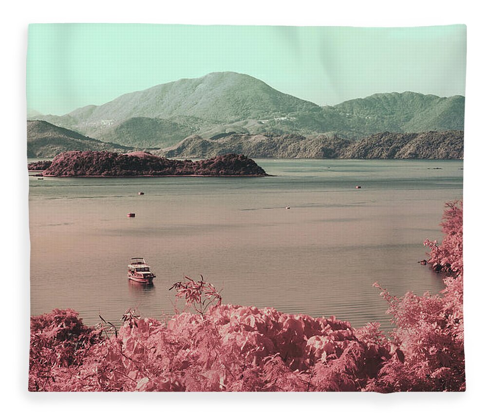 Scenics Fleece Blanket featuring the photograph Redish Bay In Full Spectrum by Dragon For Real