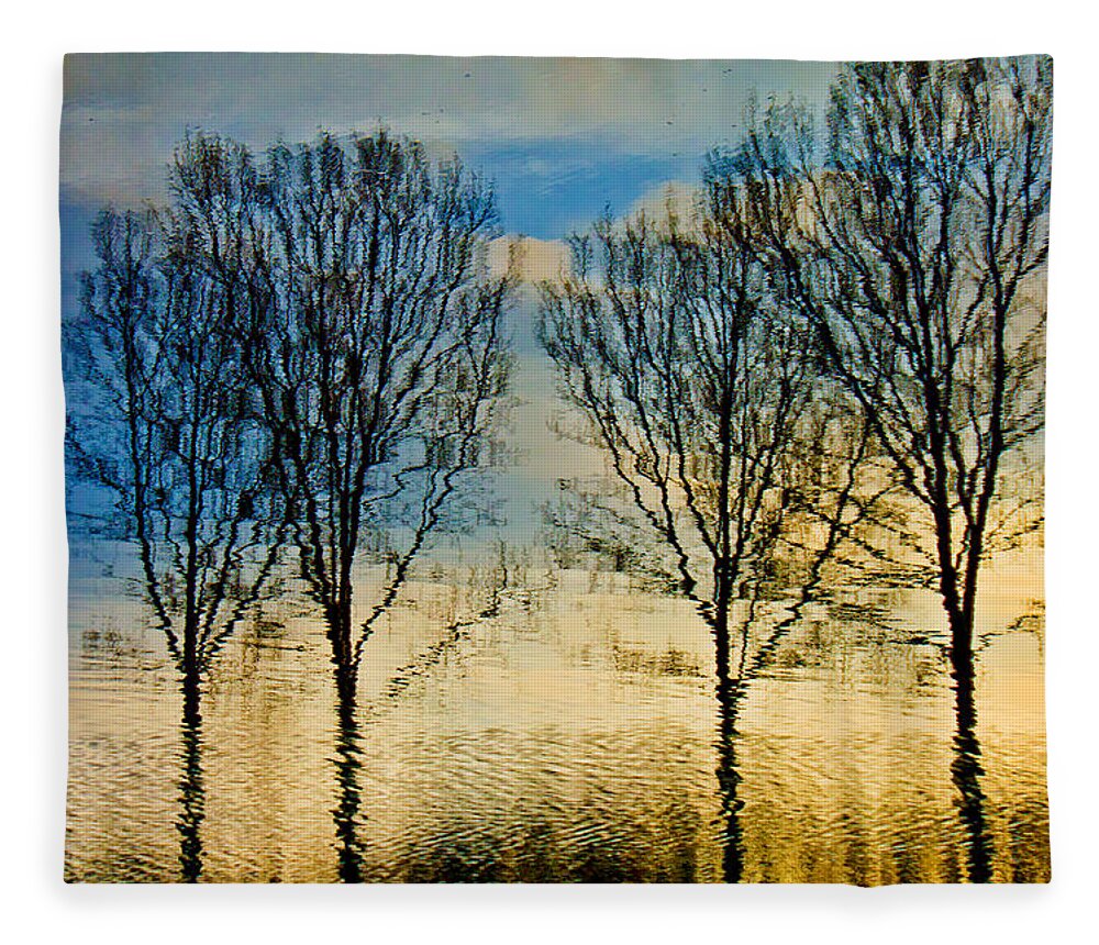 Landscape Fleece Blanket featuring the photograph Reflections by Adriana Zoon