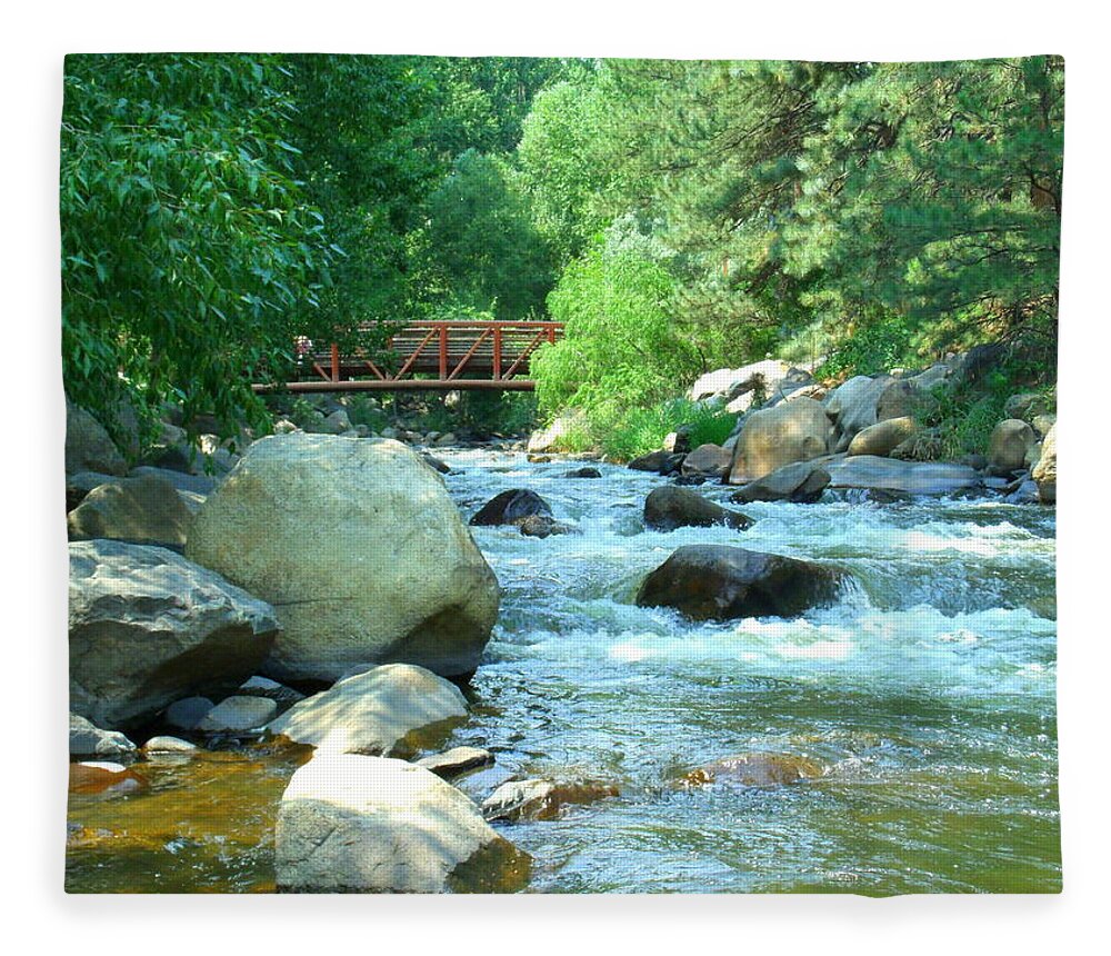 Big Thompson River Fleece Blanket featuring the photograph Remembering by Jessica Myscofski