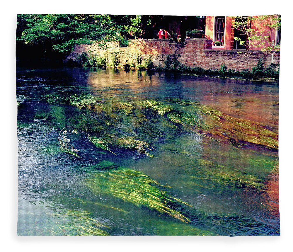 Heiko Fleece Blanket featuring the photograph River Sile in Treviso Italy by Heiko Koehrer-Wagner