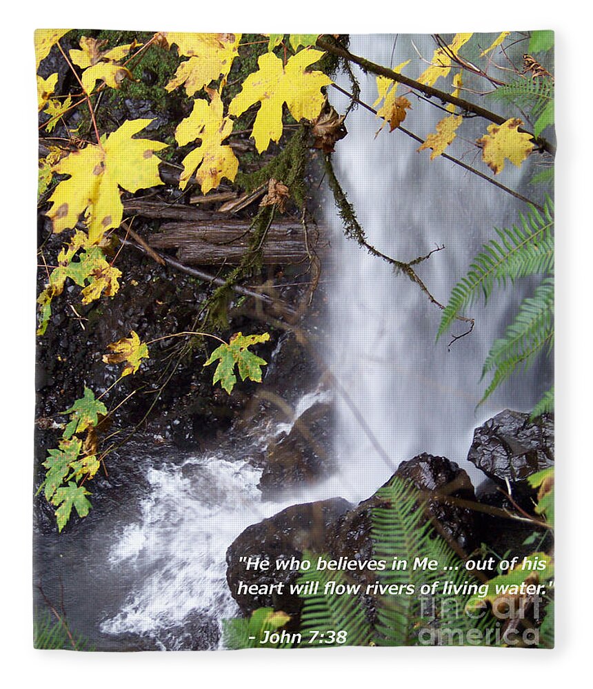 Bible Fleece Blanket featuring the photograph Rivers of Living Water by Charles Robinson