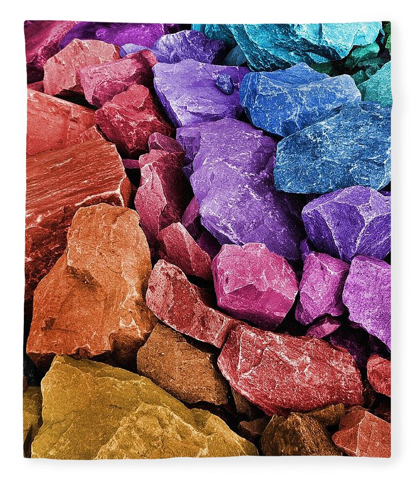 Rocks Fleece Blanket featuring the photograph Rocking Abstract by Glenn McCarthy Art and Photography