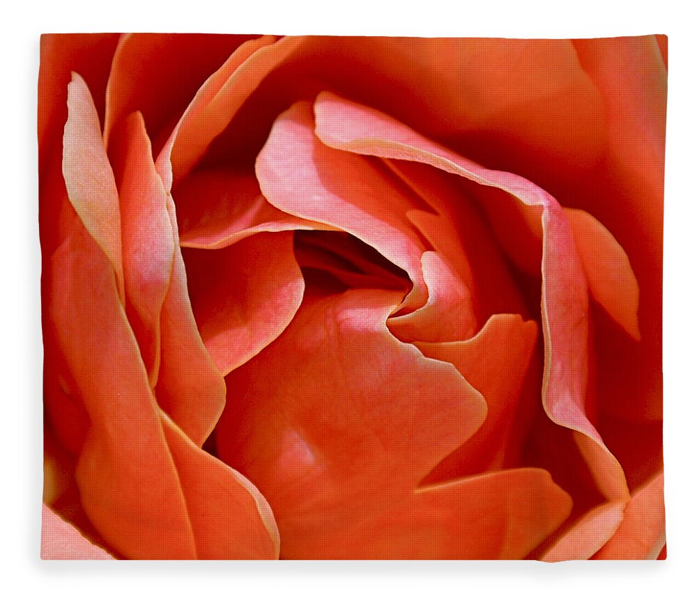 Rose Fleece Blanket featuring the photograph Rose Abstract by Rona Black