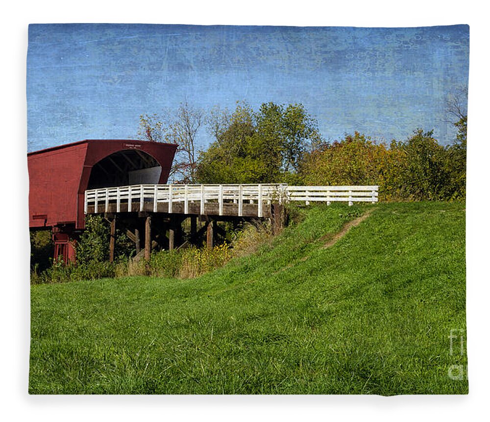 Roseman Bridge Fleece Blanket featuring the photograph Roseman Bridge by Tamara Becker