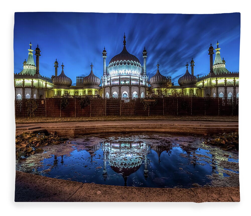 Royalty Fleece Blanket featuring the photograph Royal Pavilion Brighton by Andrew Thomas