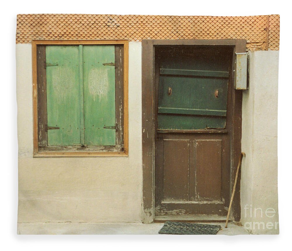 Wooden Door Fleece Blanket featuring the photograph Rustic Door by Christine Jepsen