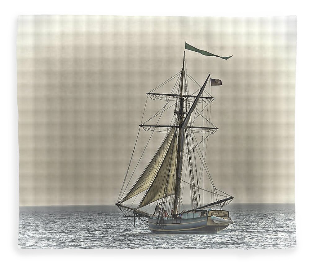 Antique Fleece Blanket featuring the photograph Sailing Off by Jack R Perry