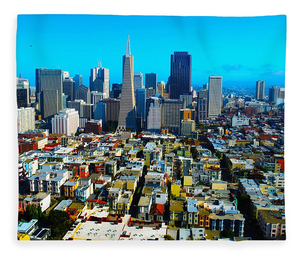 San Francisco Fleece Blanket featuring the photograph San Fran Colors by Spencer Hughes