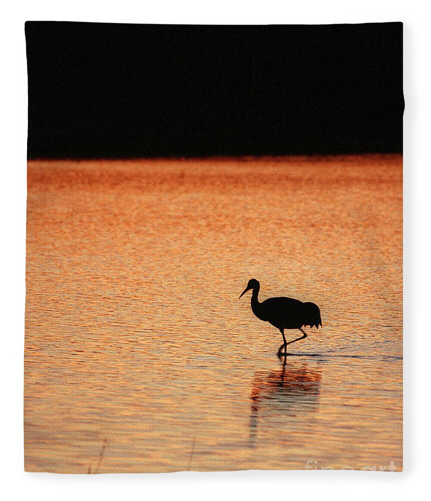 Sandhill Crane Fleece Blanket featuring the photograph Sandhill Crane by Steven Ralser