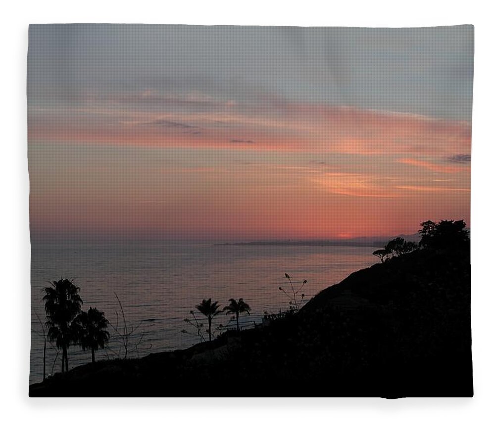 Sunset Fleece Blanket featuring the photograph Santa Barbara Sunset by Steve Ondrus