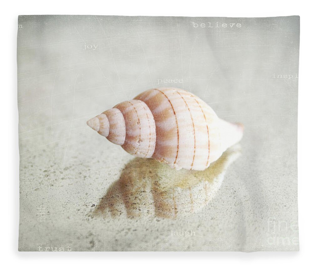 Seashell Fleece Blanket featuring the photograph Seashell by Sylvia Cook