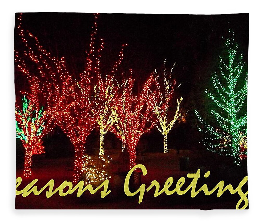 Seasons Greetings Fleece Blanket featuring the painting Seasons Greetings by Darren Robinson