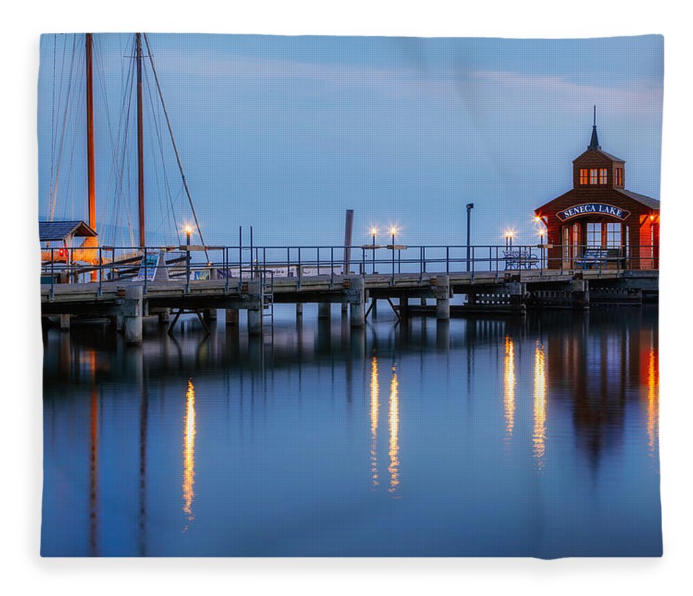 Watkins Glen Fleece Blanket featuring the photograph Seneca Lake by Bill Wakeley