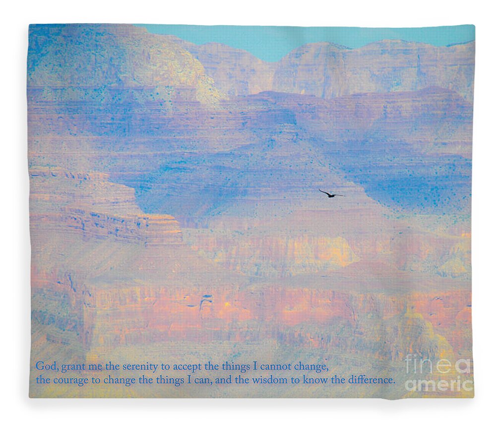 Grand Fleece Blanket featuring the photograph Serenity at the South Rim by Cheryl McClure