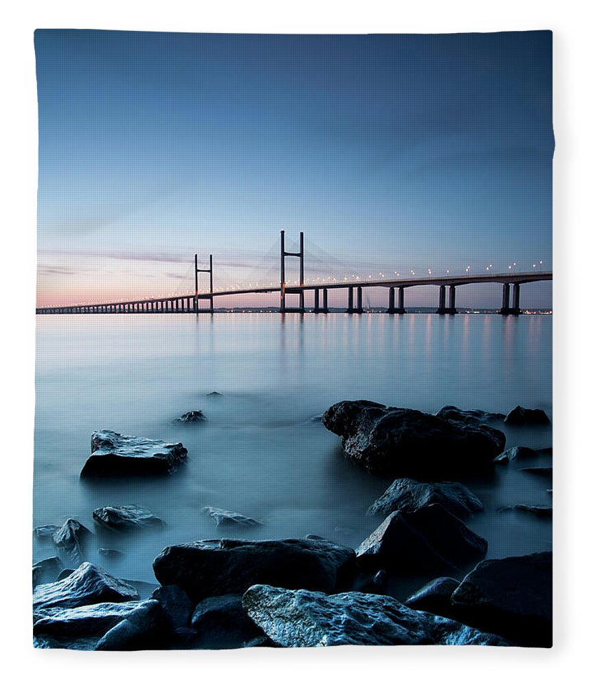 Scenics Fleece Blanket featuring the photograph Severn Estuary by C T Aylward