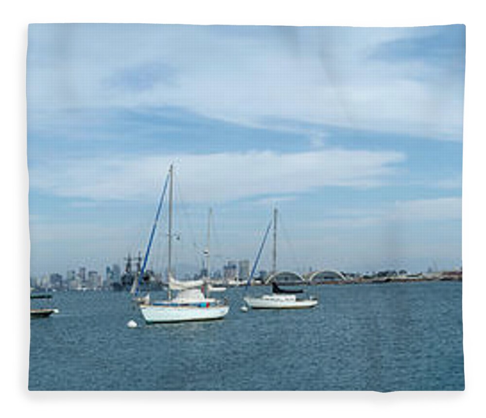 Shelter Island Fleece Blanket featuring the photograph Shelter Island Panorama by Wesley Elsberry