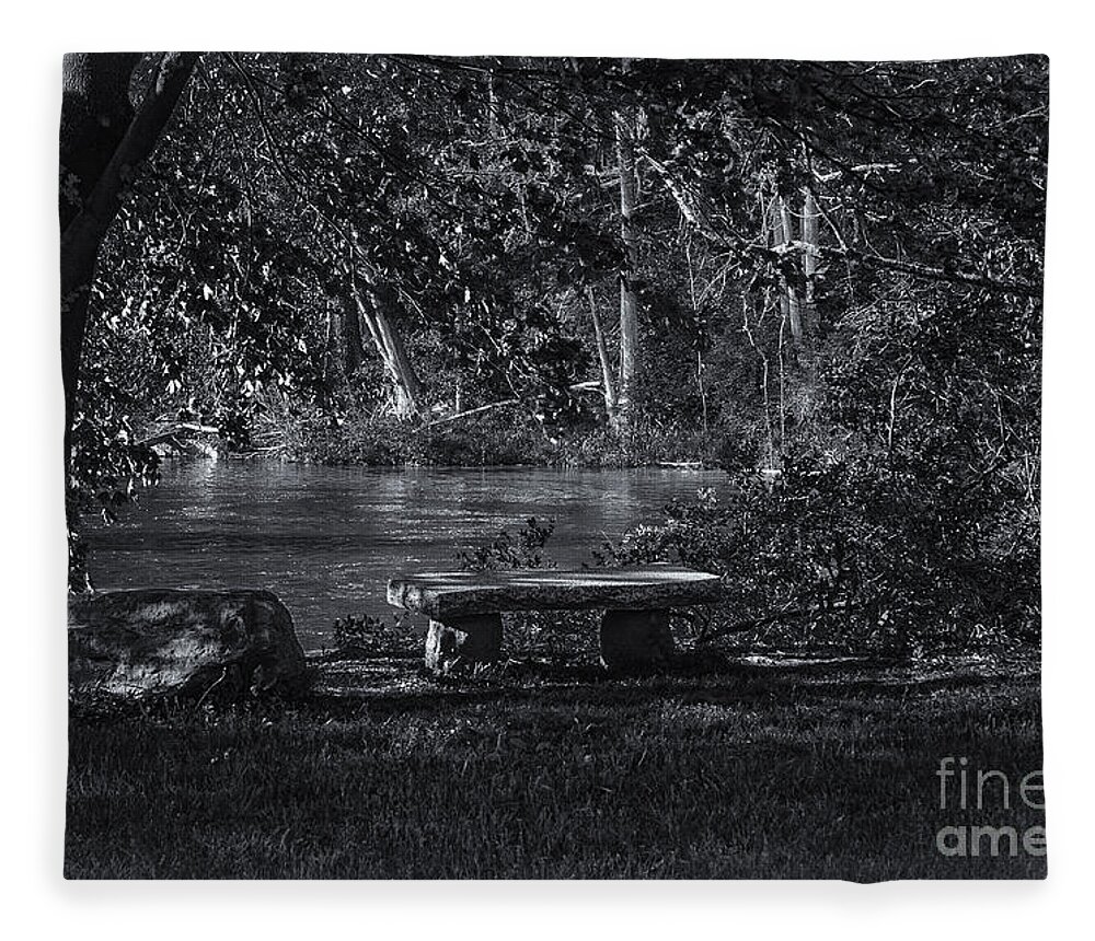 Maine Fleece Blanket featuring the photograph Sit and Ponder by Mark Myhaver