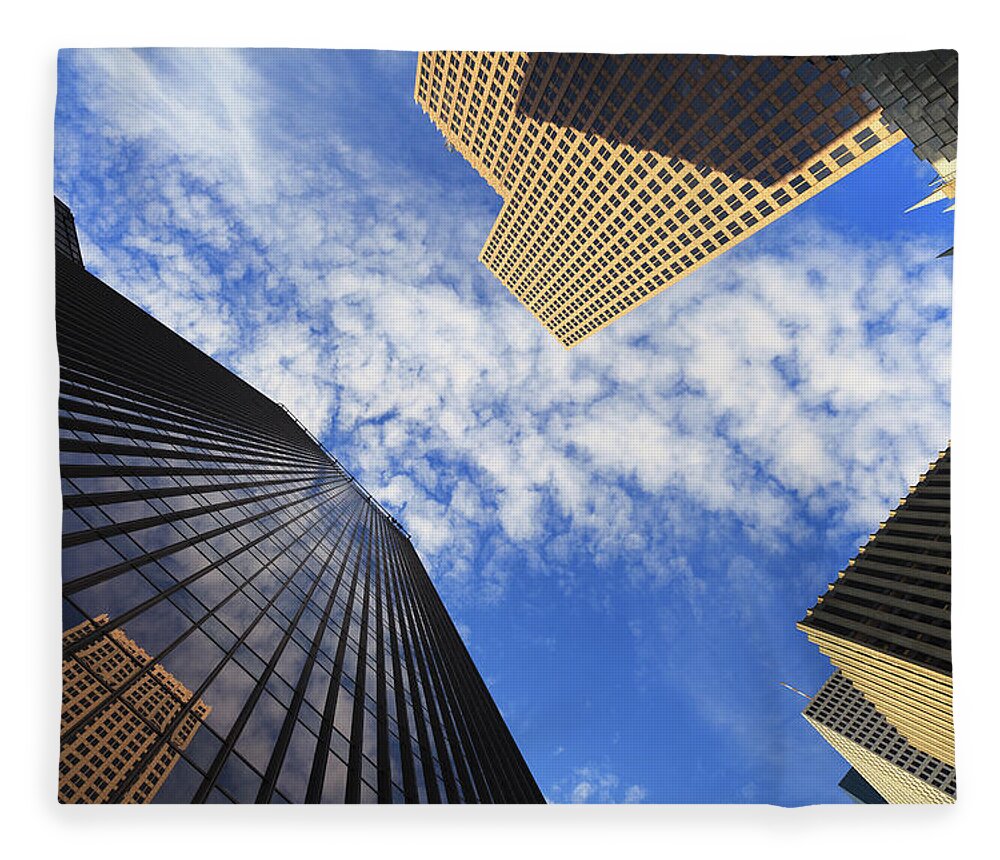 Architecture Fleece Blanket featuring the photograph Skyscrapers by Raul Rodriguez