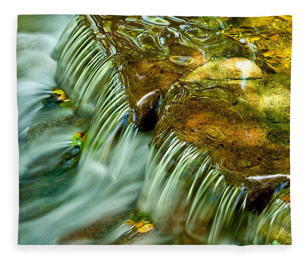 Flowing River Fleece Blanket featuring the photograph Smooth Flow by Lisa Chorny