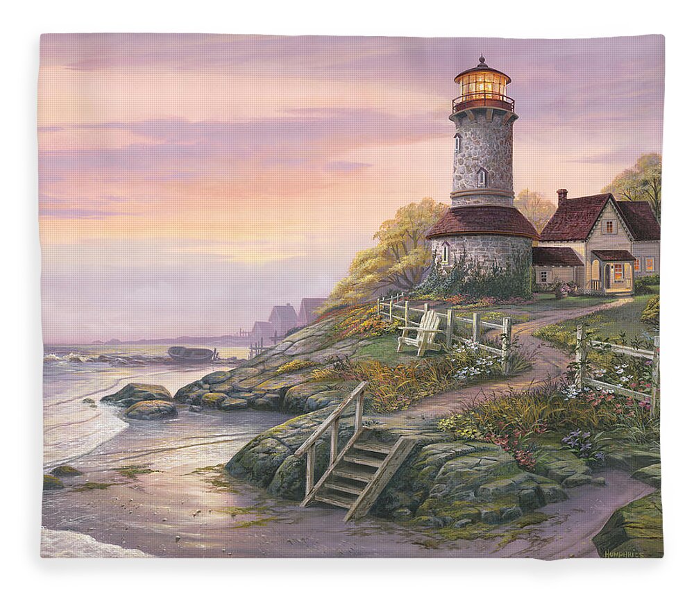 Michael Humphries Fleece Blanket featuring the painting Smooth Sailing by Michael Humphries
