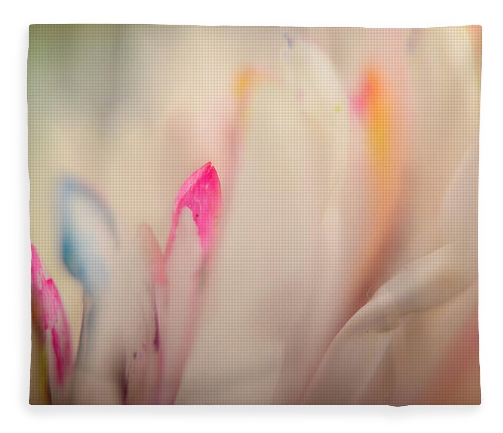 Abstract Fleece Blanket featuring the photograph Softly by Ann Bridges