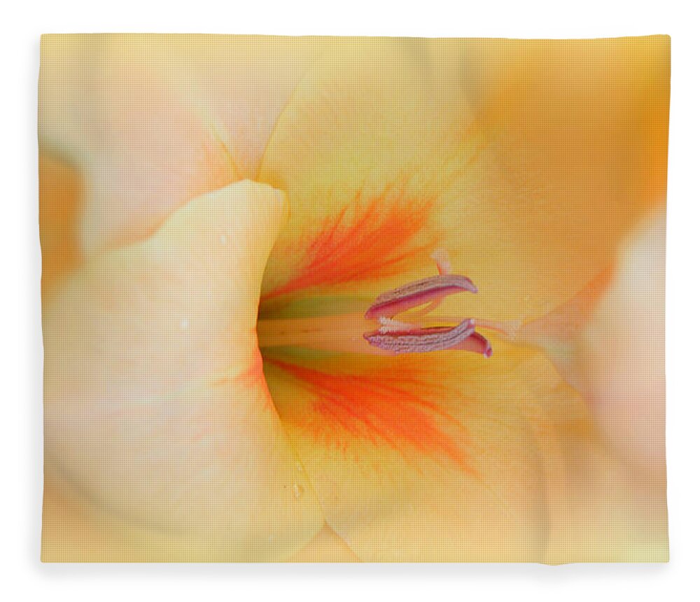 Flower Fleece Blanket featuring the photograph Softly It Speaks by Kim Galluzzo