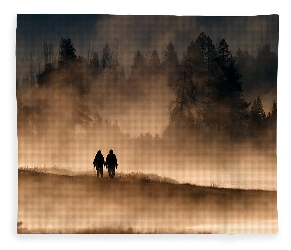 Two Fleece Blanket featuring the photograph Solitude for Two by Gary Langley