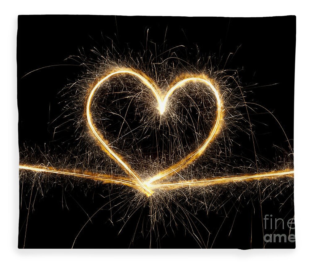Heart Fleece Blanket featuring the photograph Spark of Love by Tim Gainey
