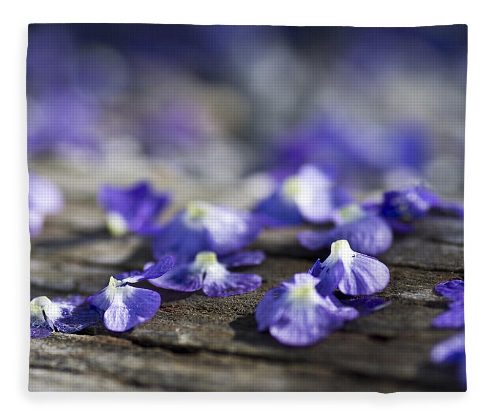 Floral Fleece Blanket featuring the photograph Spent by Priya Ghose