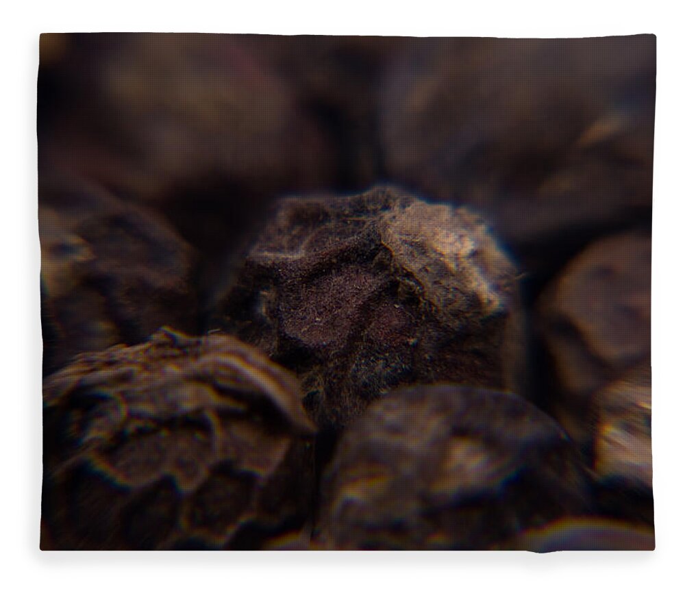 Black Pepper Fleece Blanket featuring the photograph Spicy close-ups Black pepper by SAURAVphoto Online Store