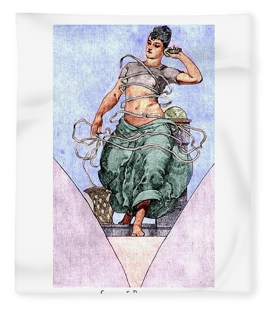 Telephone Fleece Blanket featuring the digital art Spirit of Progress by John Madison