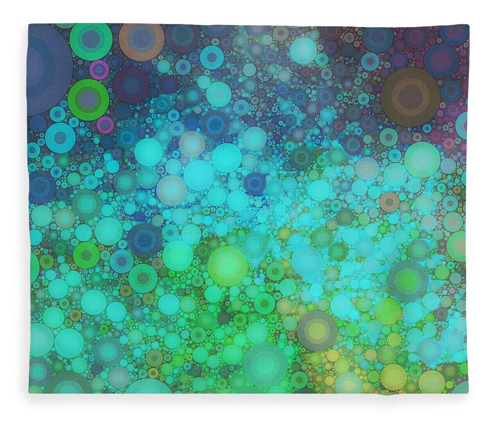 Splash Fleece Blanket featuring the digital art Splashdown by Linda Bailey