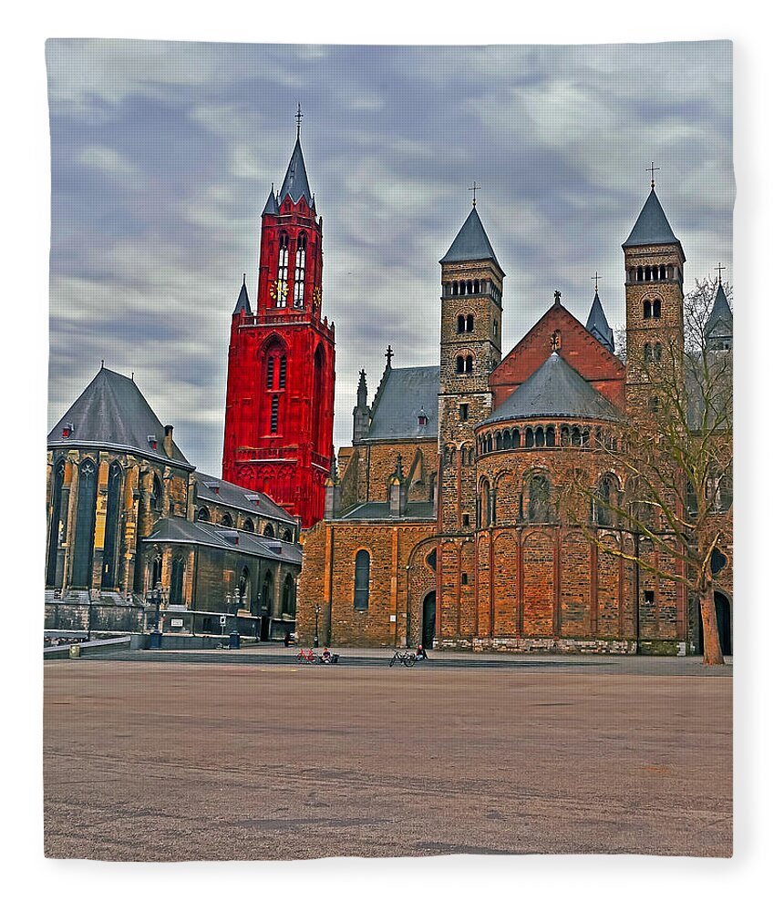 Travel Fleece Blanket featuring the photograph Square of Maastricht by Elvis Vaughn