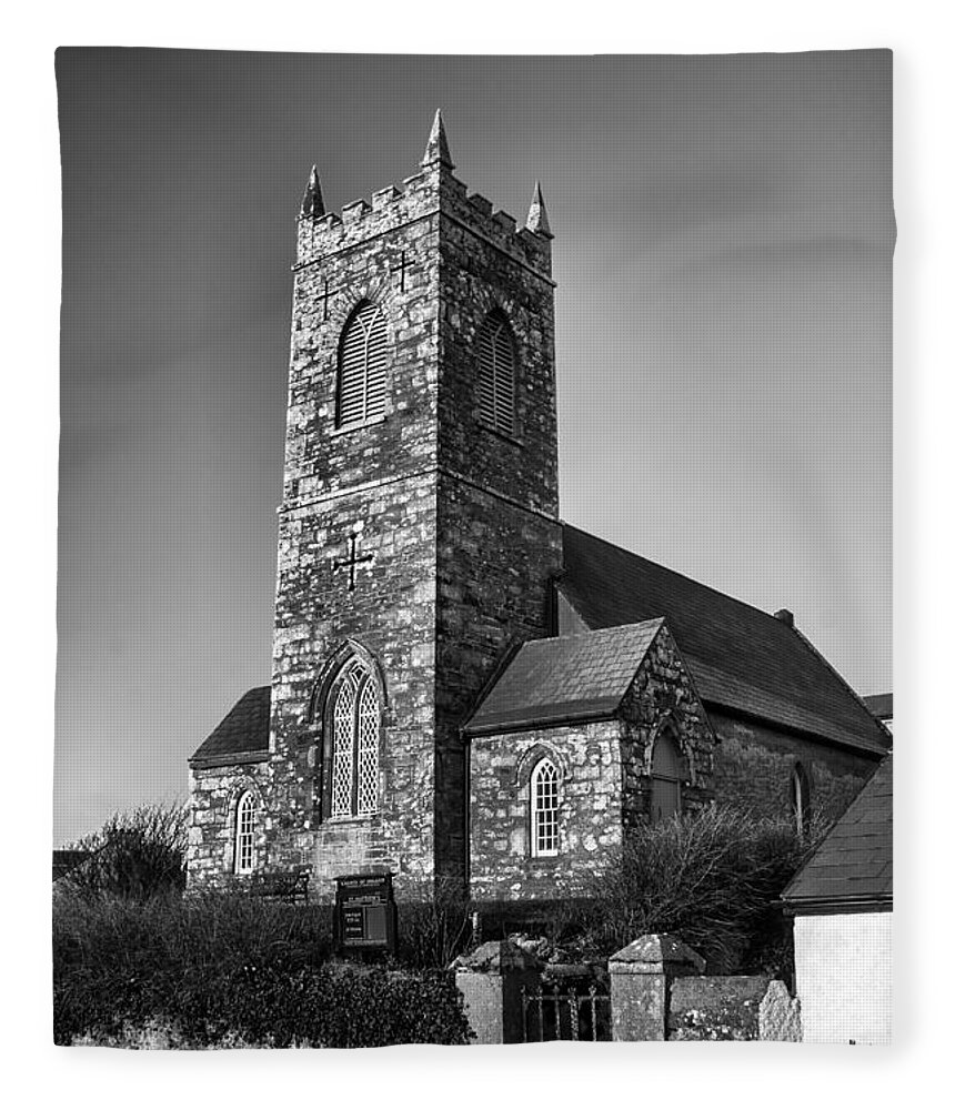 St. Mathew Fleece Blanket featuring the photograph St. Matthews Church of Ireland by Mark Callanan