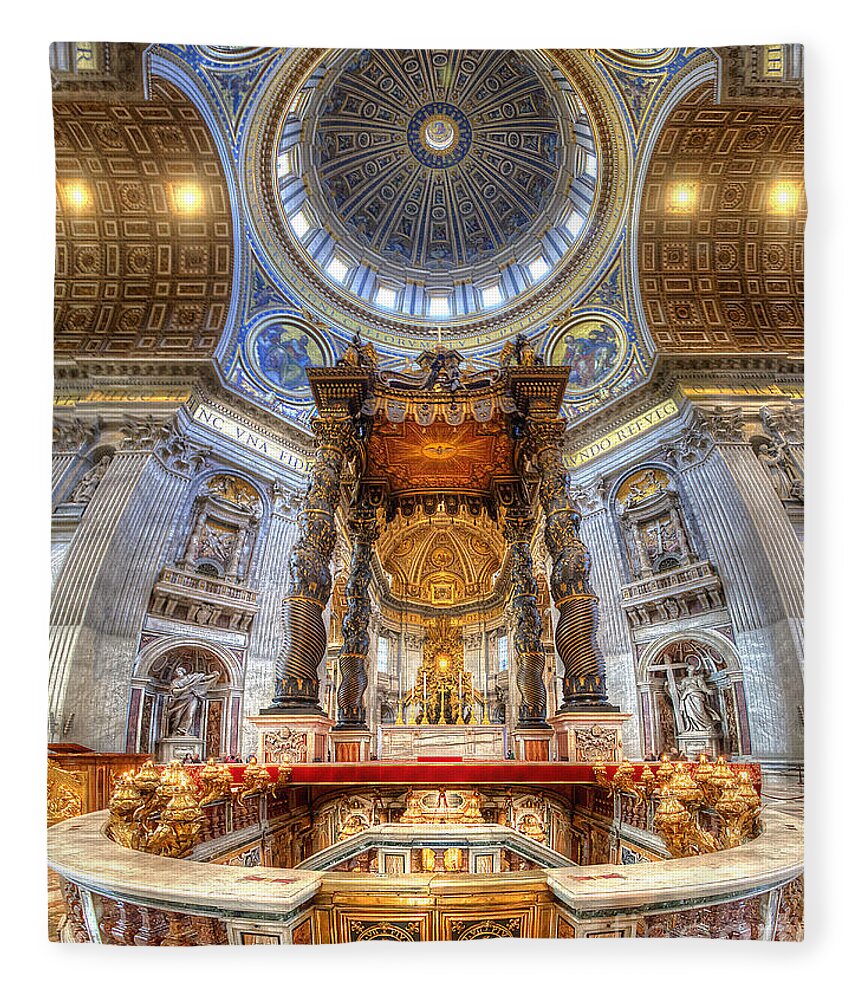 Yhun Suarez Fleece Blanket featuring the photograph St Peter's Basilica by Yhun Suarez