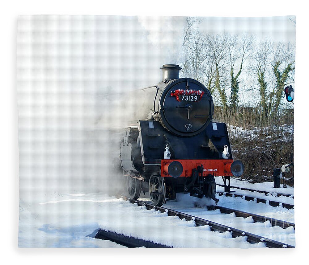 Steam Fleece Blanket featuring the photograph Steam Up by David Birchall