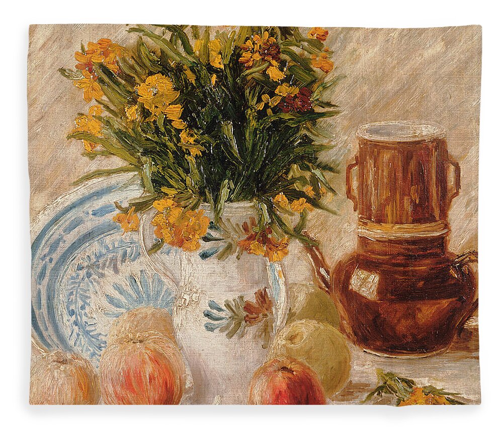 1887 Fleece Blanket featuring the painting Still Life by Vincent van Gogh