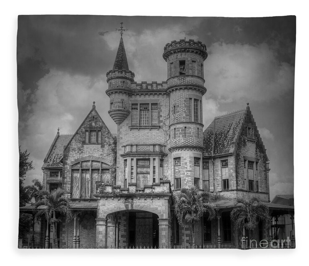 Stollmeyer Fleece Blanket featuring the photograph Stollmeyers Castle Trinidad by David Birchall